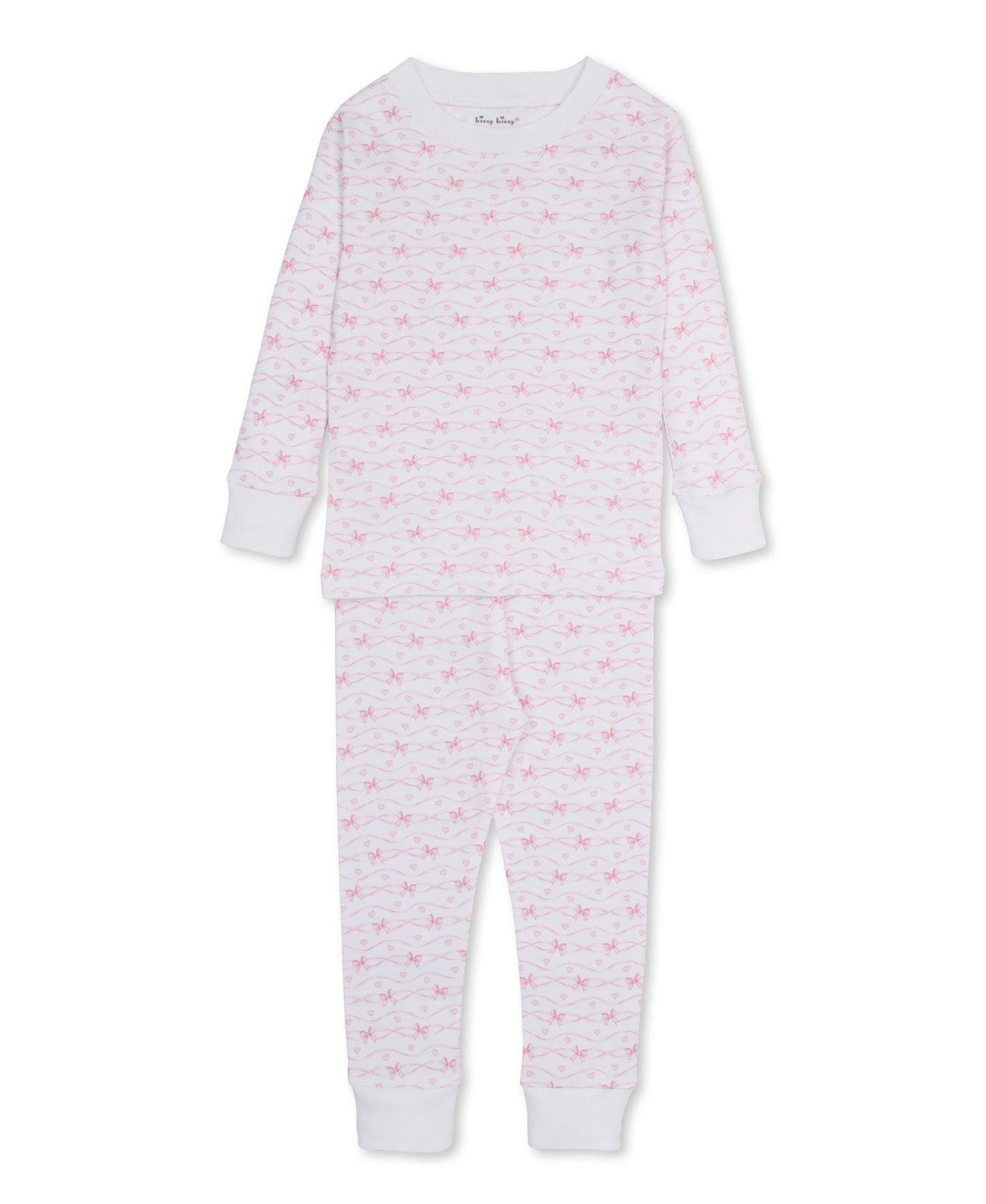 Kissy Kissy PJs Baby Bows Snug-Fitting Pajama Set - Pink
