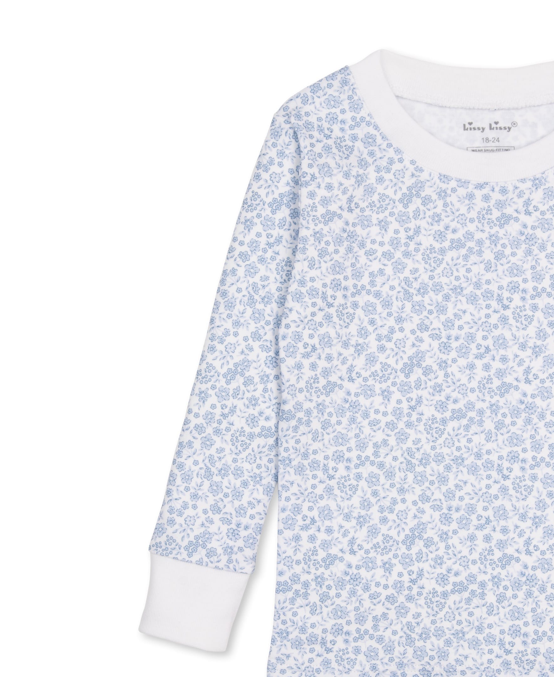 Kissy Kissy Pajama Set Snug Print - Lt Blue, 4Y - Image 3