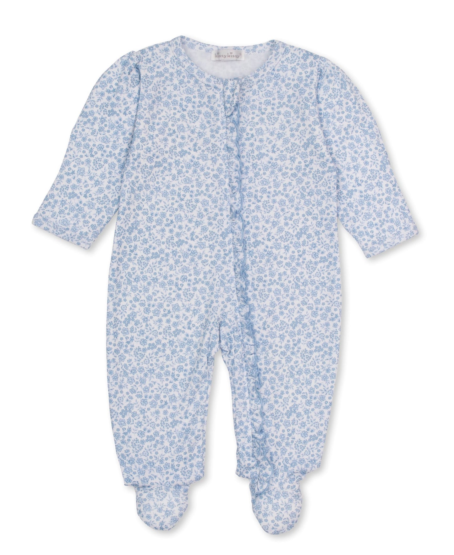 Kissy Kissy Zip Footie - Fall Blooms, 3-6M
