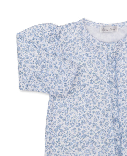 Kissy Kissy Footie w/ Zip Print - Lt Blue, Newborn - Image 2