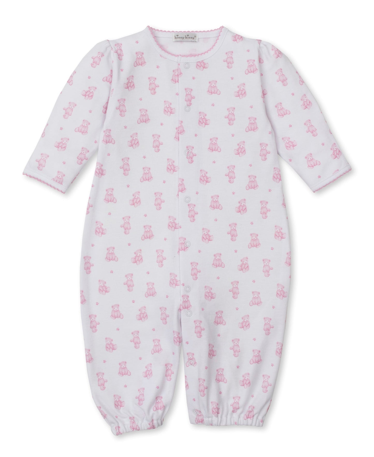 Kissy Kissy Convertible Gown - Teddy Bears, Pink, Newborn - Image 2