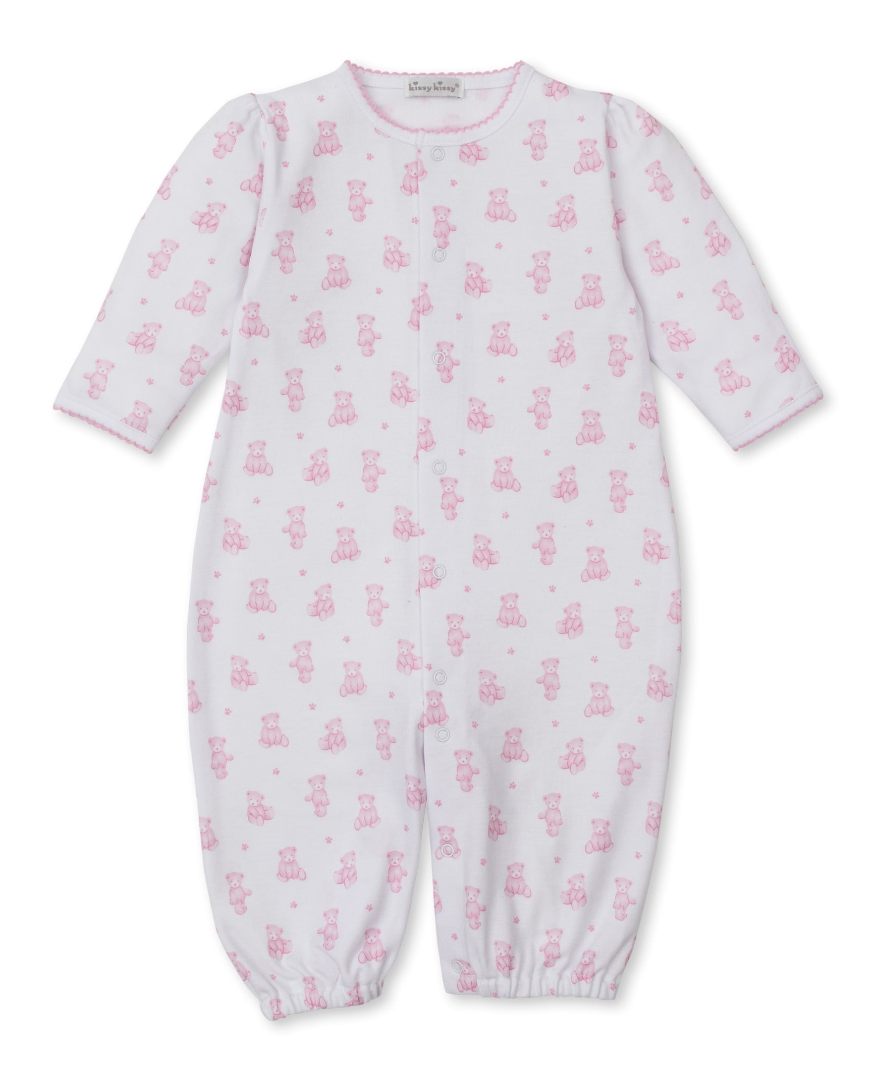 Kissy Kissy Convertible Gown - Teddy Bears, Pink, Newborn - Image 2