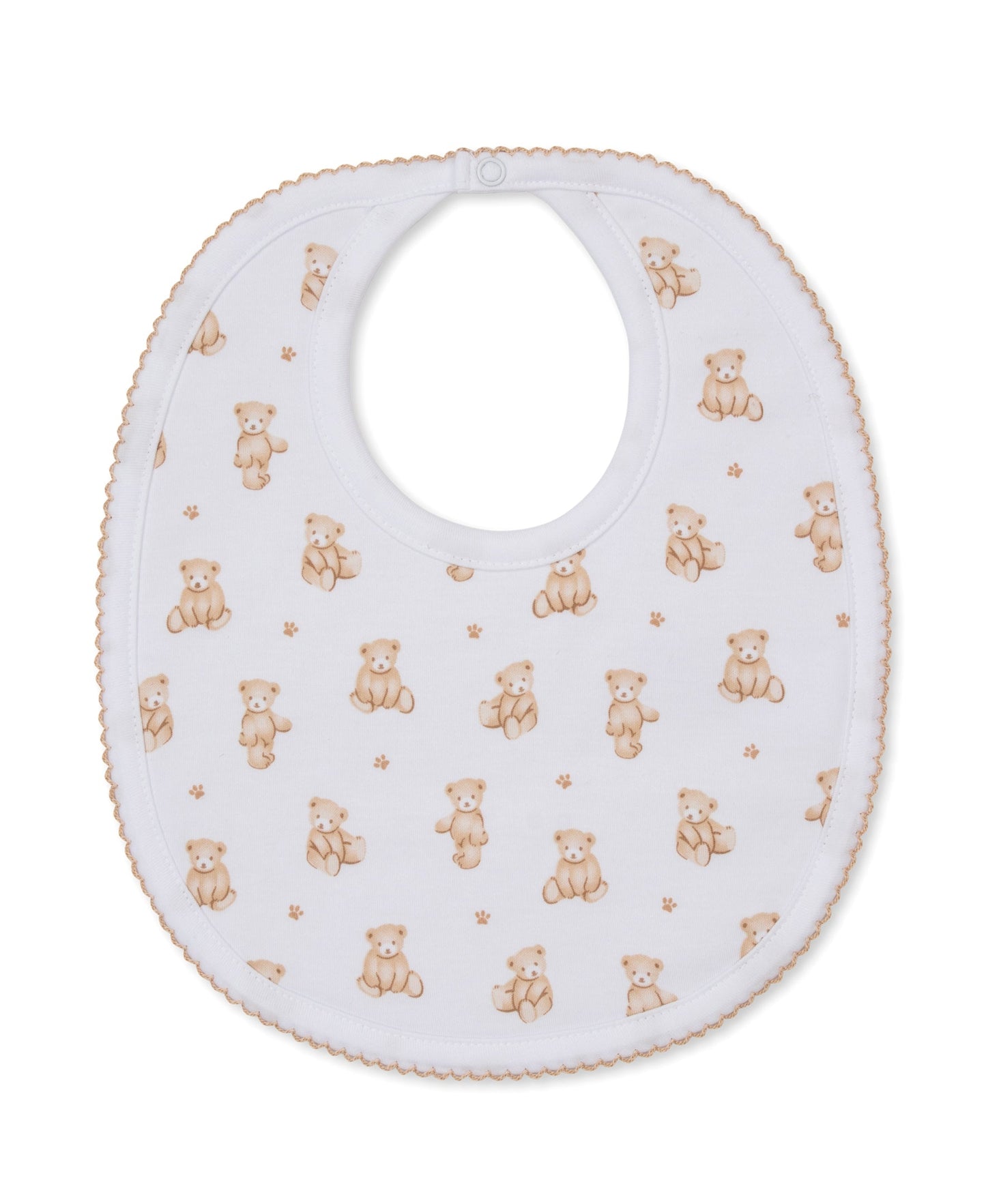 Kissy Kissy Bib - Teddy Bears, Tan, One Size