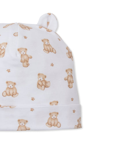 Kissy Kissy Hat - Teddy Bears, Tan, Newborn - Image 2