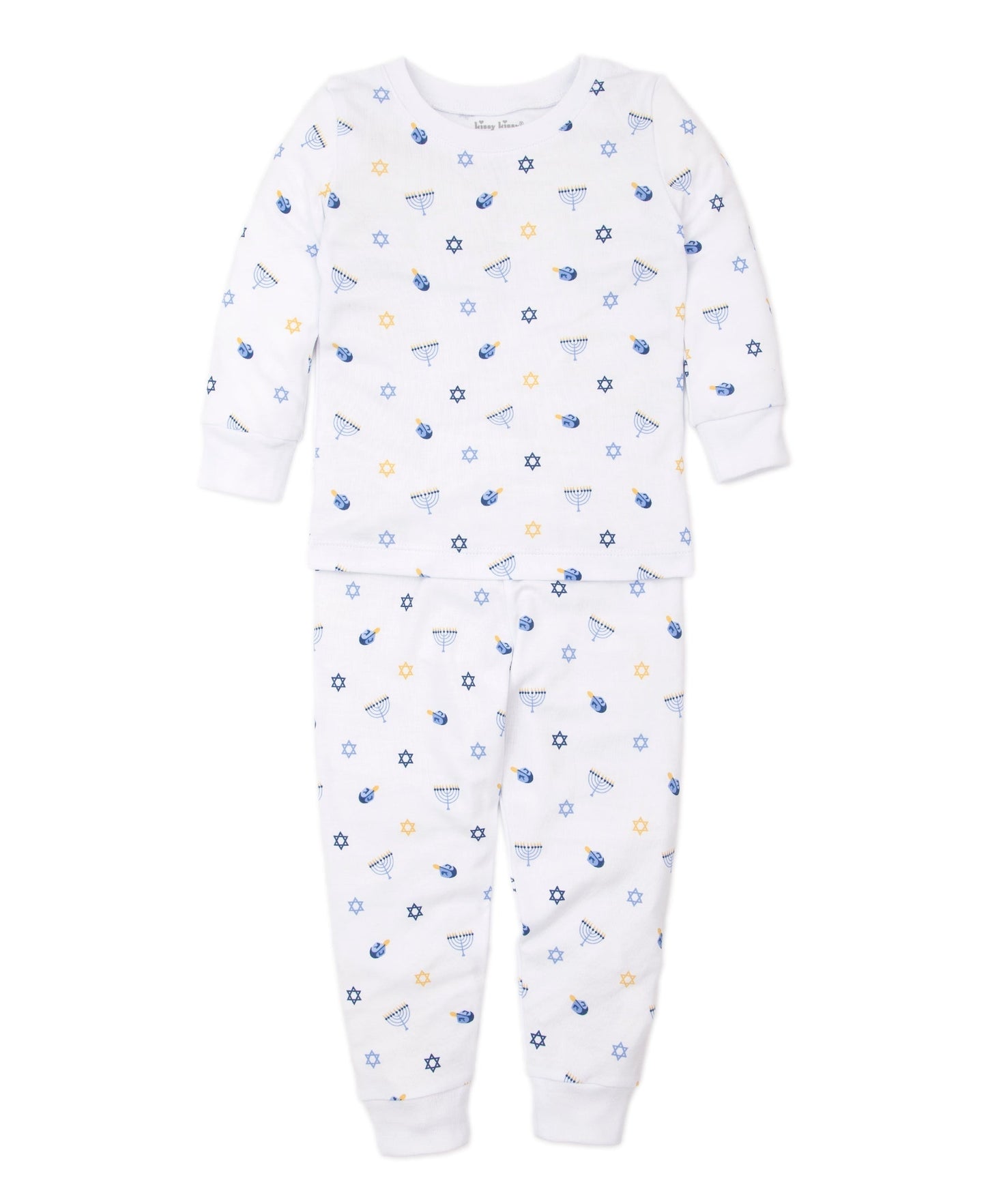 Kissy Kissy Snug Pajama Set - My First Hanukkah Blue, 2Y