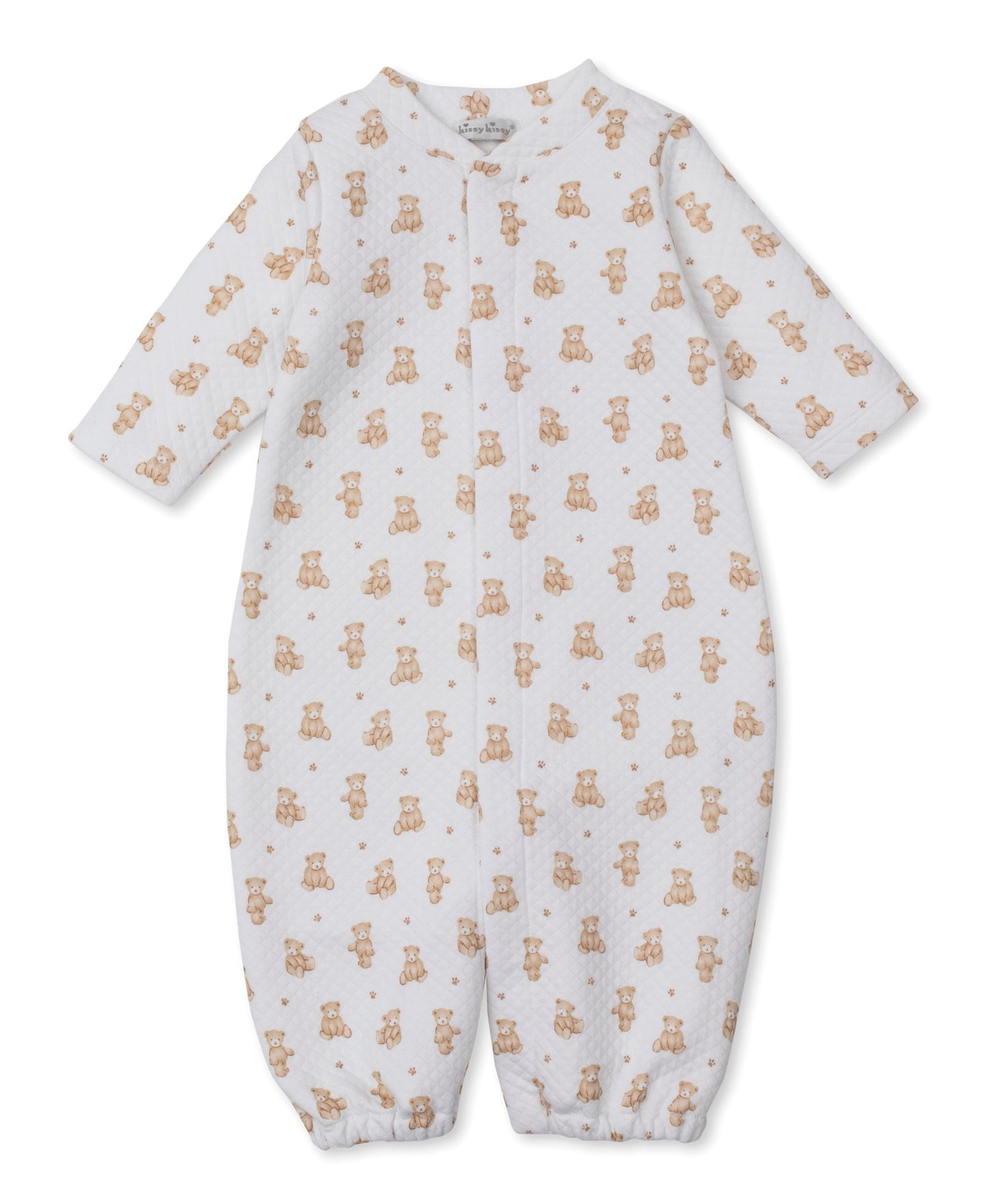 Kissy Kissy Convertible Gown - Teddy Bears, Tan, Newborn - Image 2