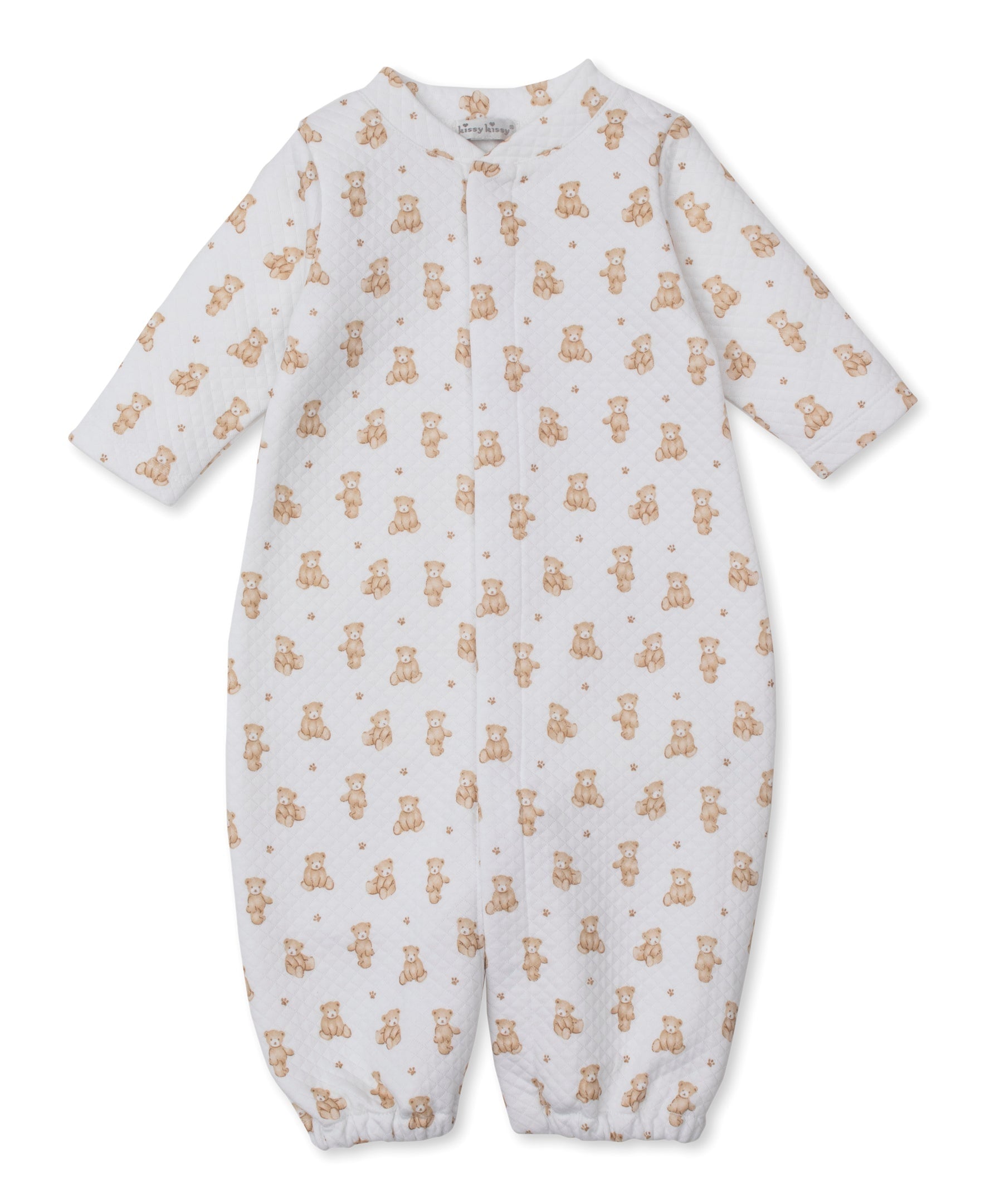 Kissy Kissy Convertible Gown - Teddy Bears, Tan, Newborn - Image 2