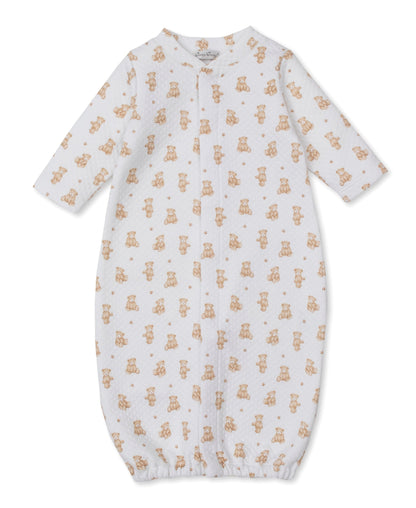Kissy Kissy Convertible Gown - Teddy Bears, Tan, Newborn
