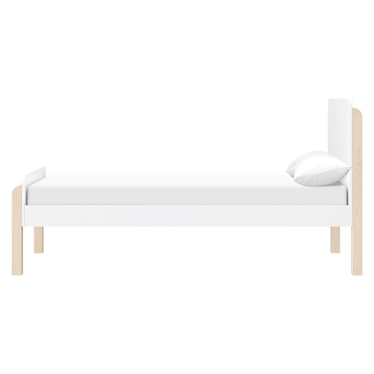 Babyletto TipToe Twin Bed - White/Washed Natural - M18469WNX