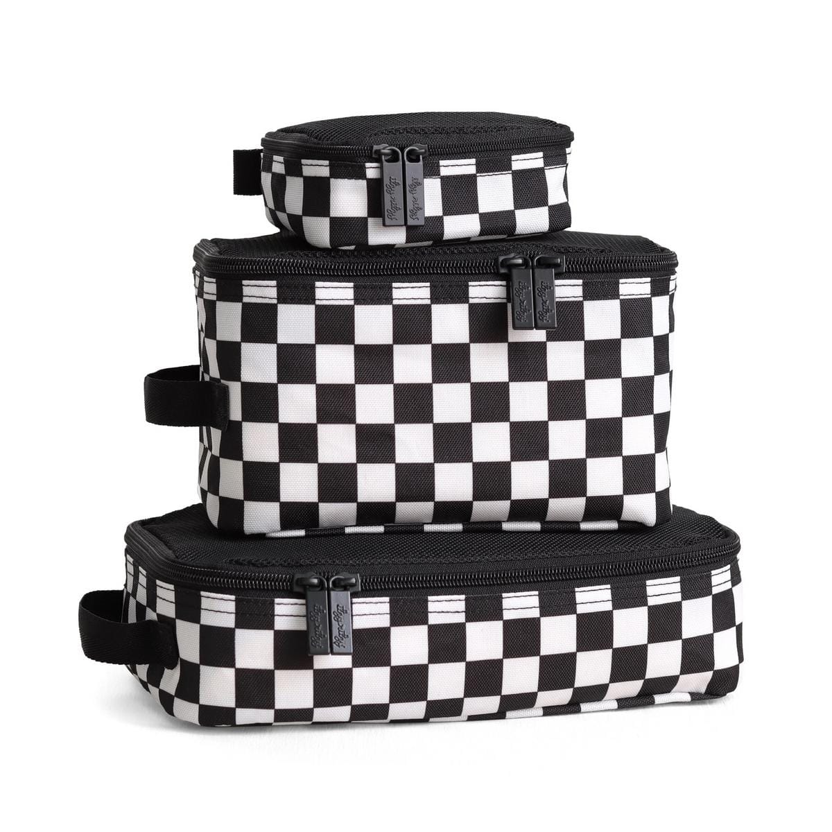 Itzy Ritzy Packing Cubes - Black & White Checkerboard - 202201926