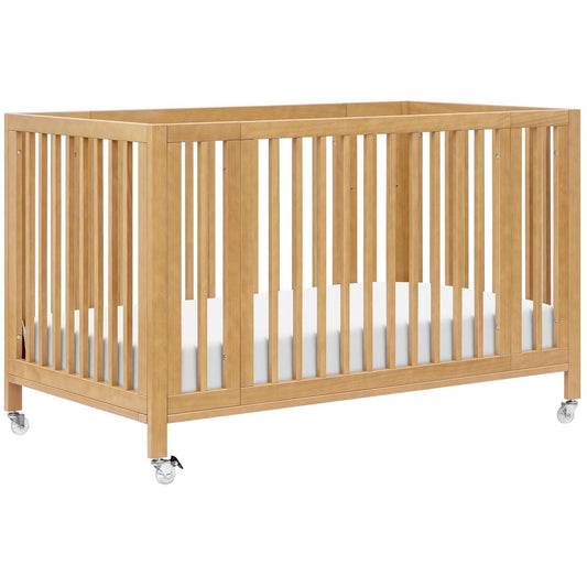 Babyletto Rolli 9-in-1 Convertible All-Stages Crib with Bassinet & Toddler Bed Conversion Kits - Honey - M30880HY