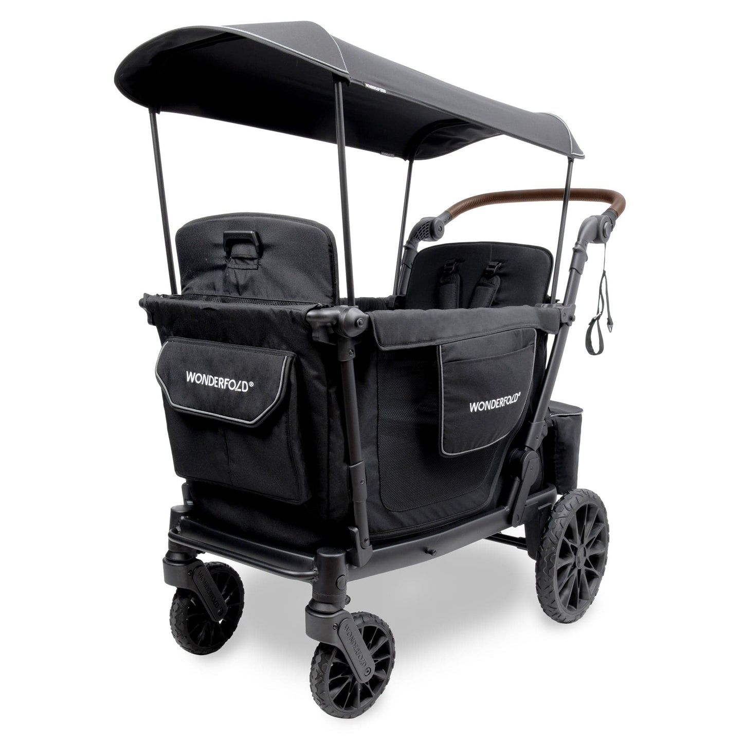 WonderFold L2 Double (2 Seater) Stroller Wagon - Black