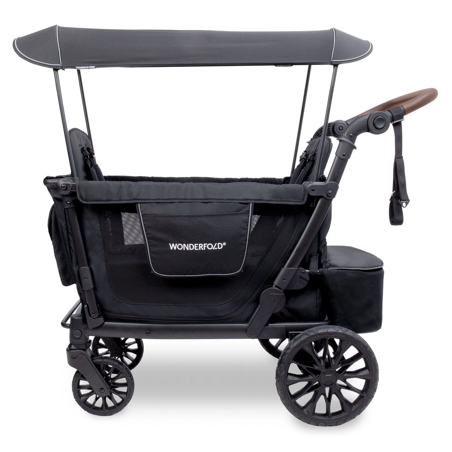 WonderFold L2 Double (2 Seater) Stroller Wagon - Black