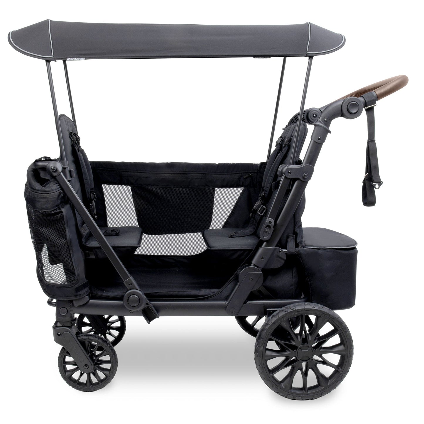 WonderFold L2 Double (2 Seater) Stroller Wagon - Black