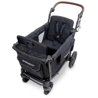 WonderFold L2 Double (2 Seater) Stroller Wagon - Black