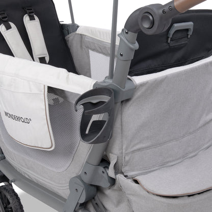 WonderFold L2 Double (2 Seater) Stroller Wagon - Gray