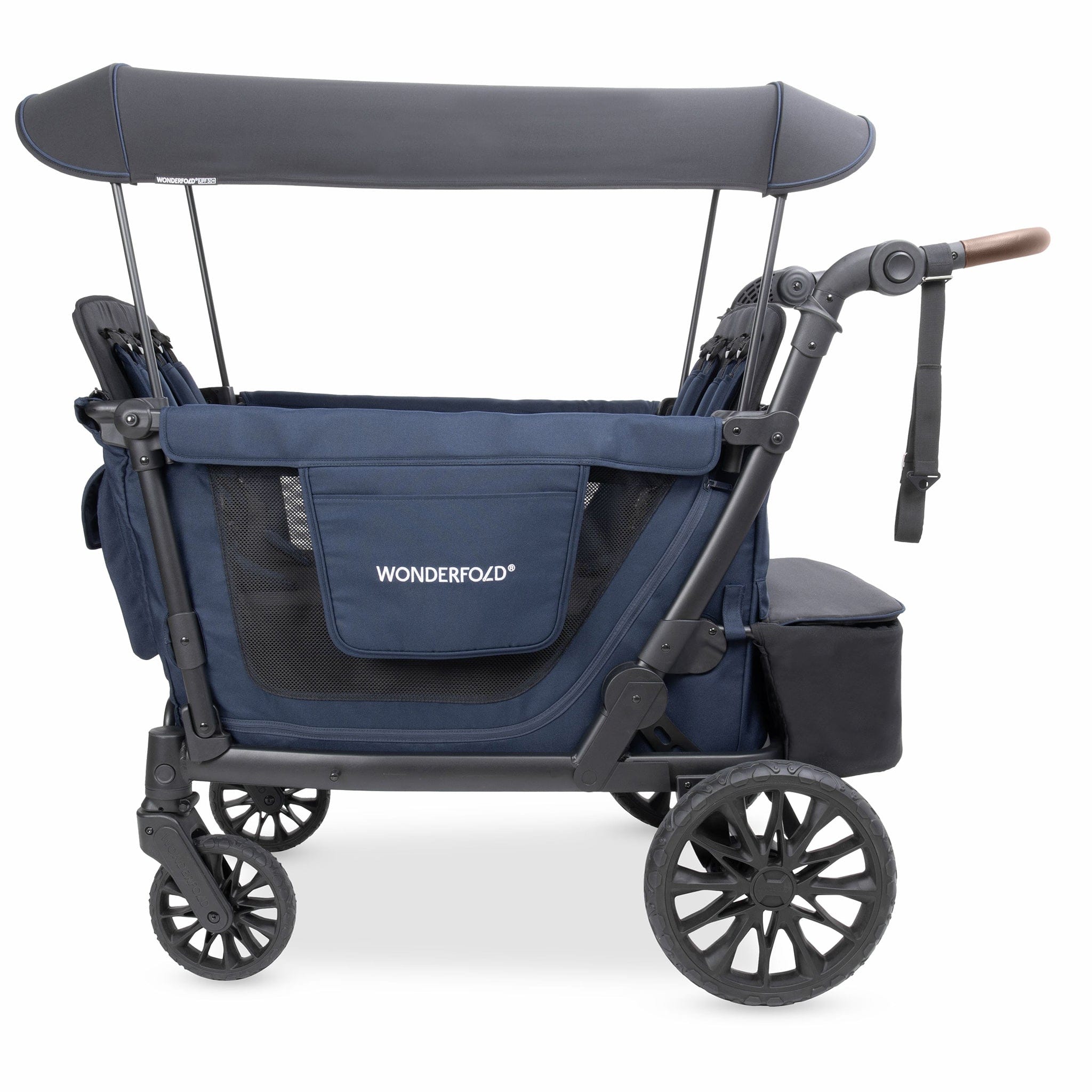 WonderFold L4 Quad (4 Seater) Stroller Wagon - Navy – Albee Baby