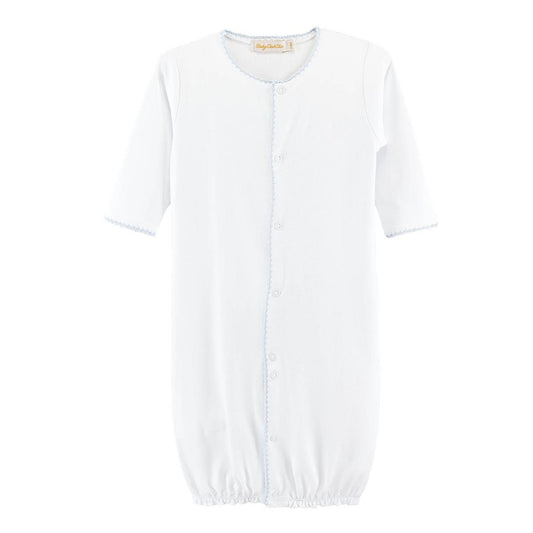 Baby Club Chic Pima Convertible Gown with Crochet Trim - No Embroidery, NB