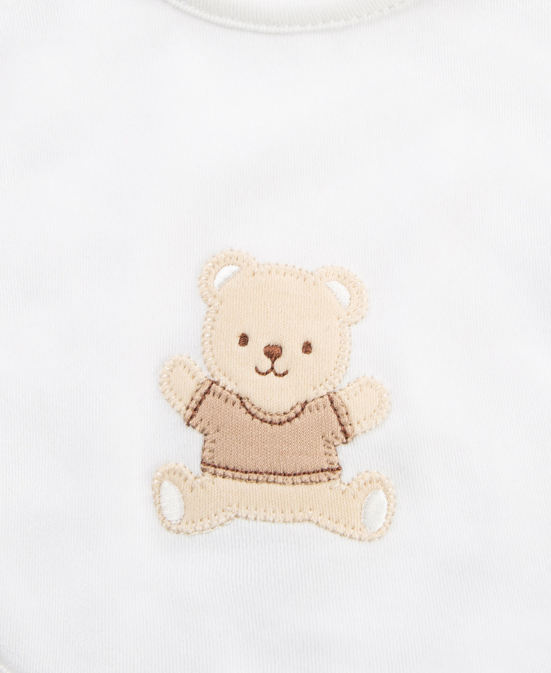 Little Me Gentle Bear Bib & Burp Set - Ivory, One Size