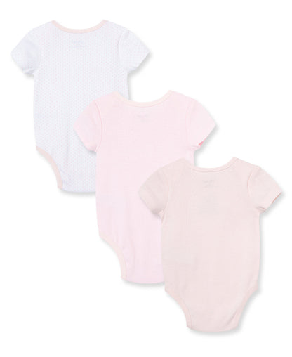 Little Me Sweet Bear 3-Pack Bodysuits - Pink Multi, NB
