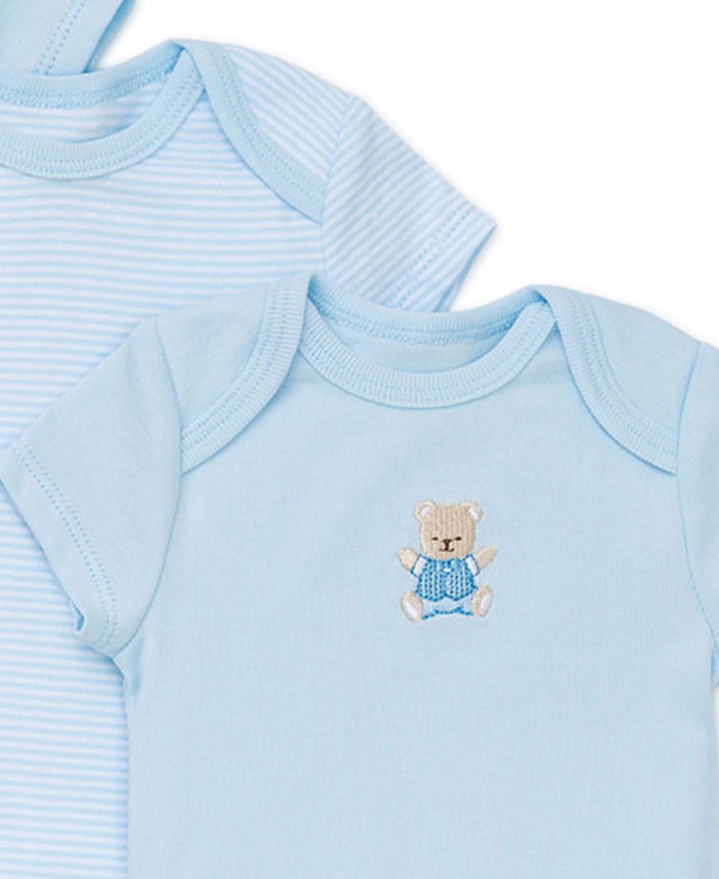 Little Me Cute Bear 3-Pack Bodysuits - Blue Multi, NB