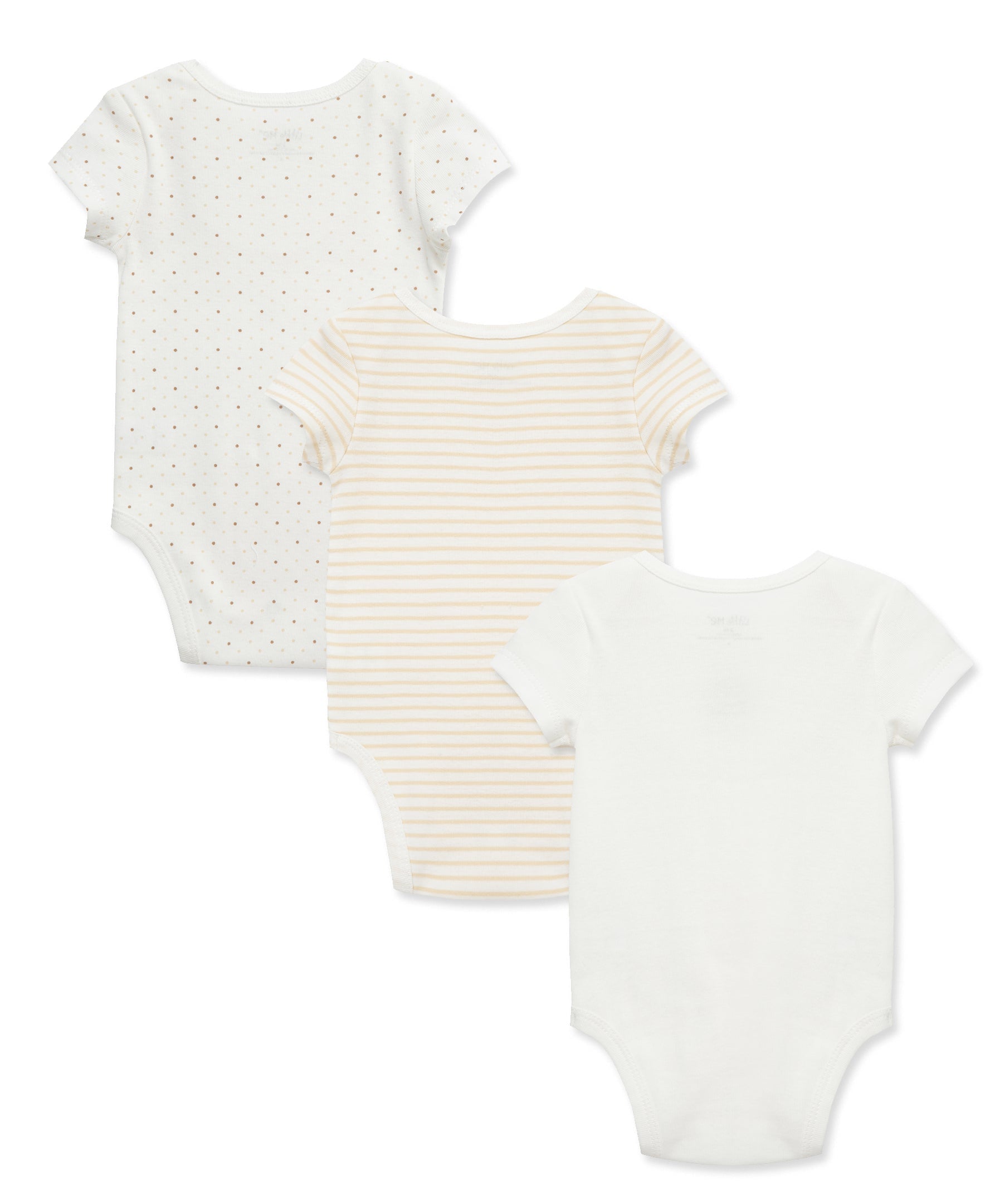 Little Me Gentle Bear 3-Pack Bodysuits - Ivory, 3M