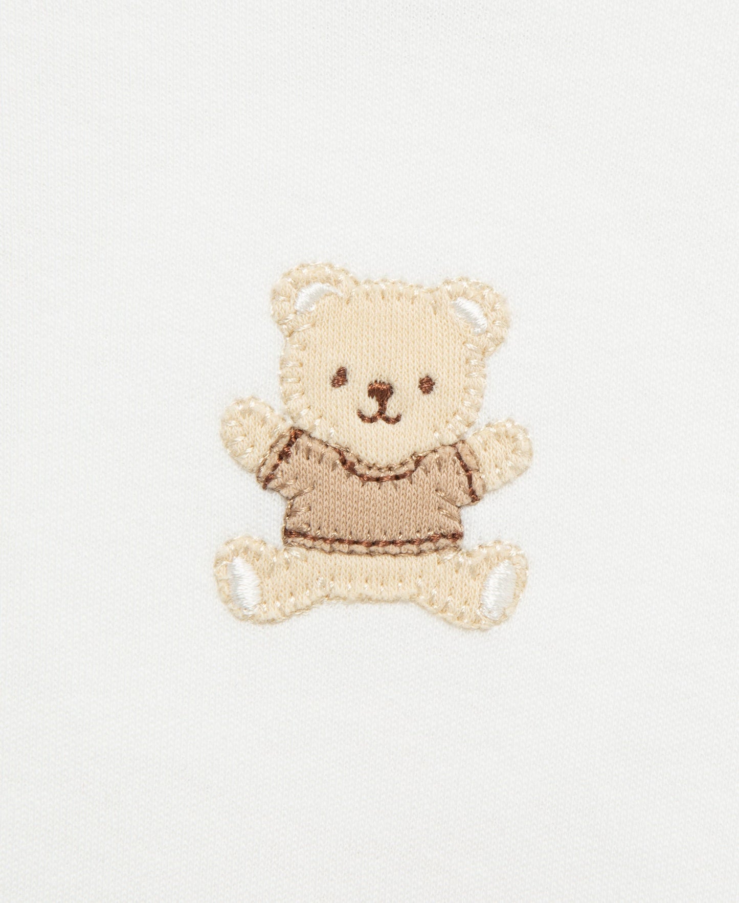 Little Me Gentle Bear Sleeper Gown and Hat - Ivory, 0-3M