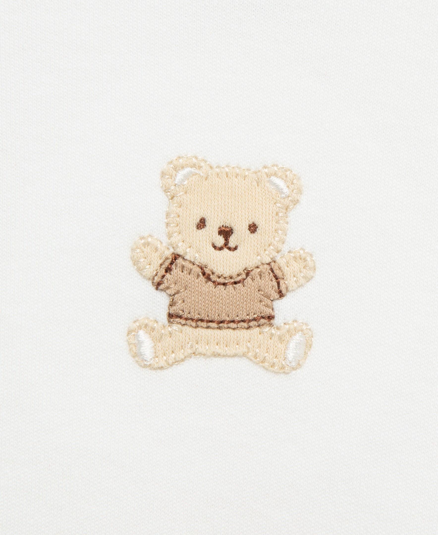Little Me Gentle Bear Sleeper Gown and Hat - Ivory, 0-3M