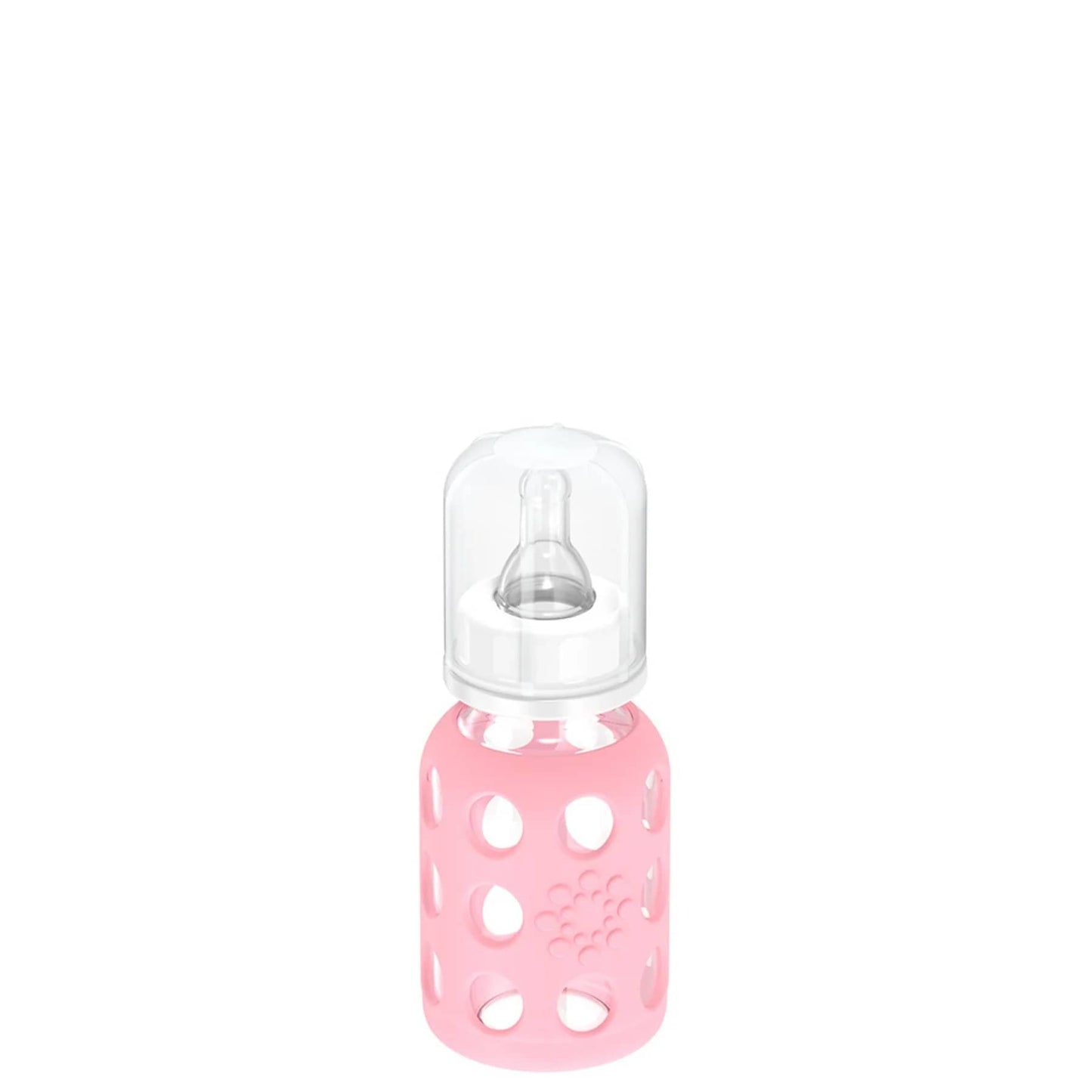 Lifefactory 4oz Glass Baby Bottle with Silicone Sleeve - Pink