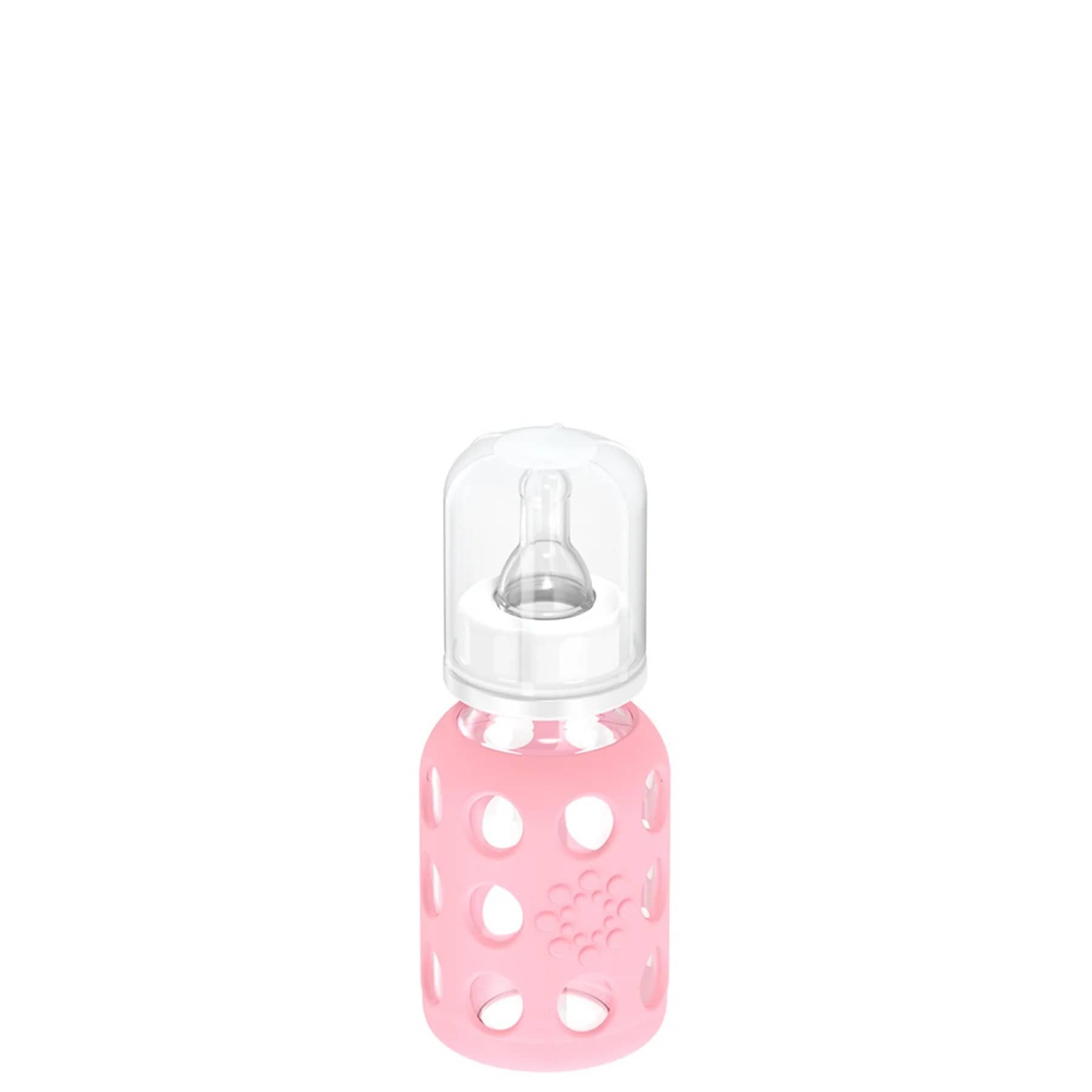 Lifefactory 4oz Glass Baby Bottle with Silicone Sleeve - Pink
