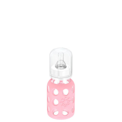 Lifefactory 4oz Glass Baby Bottle with Silicone Sleeve - Pink