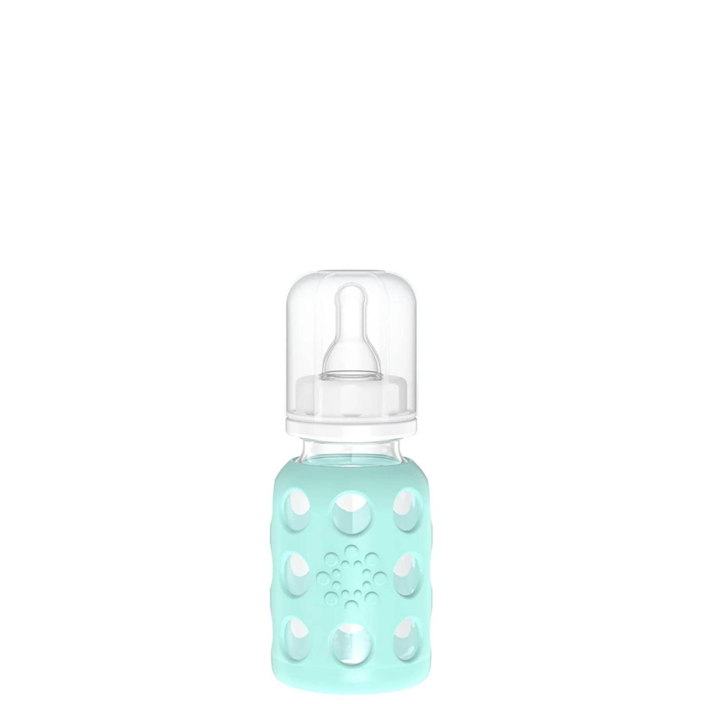 Lifefactory 4oz Glass Baby Bottle with Silicone Sleeve - Mint