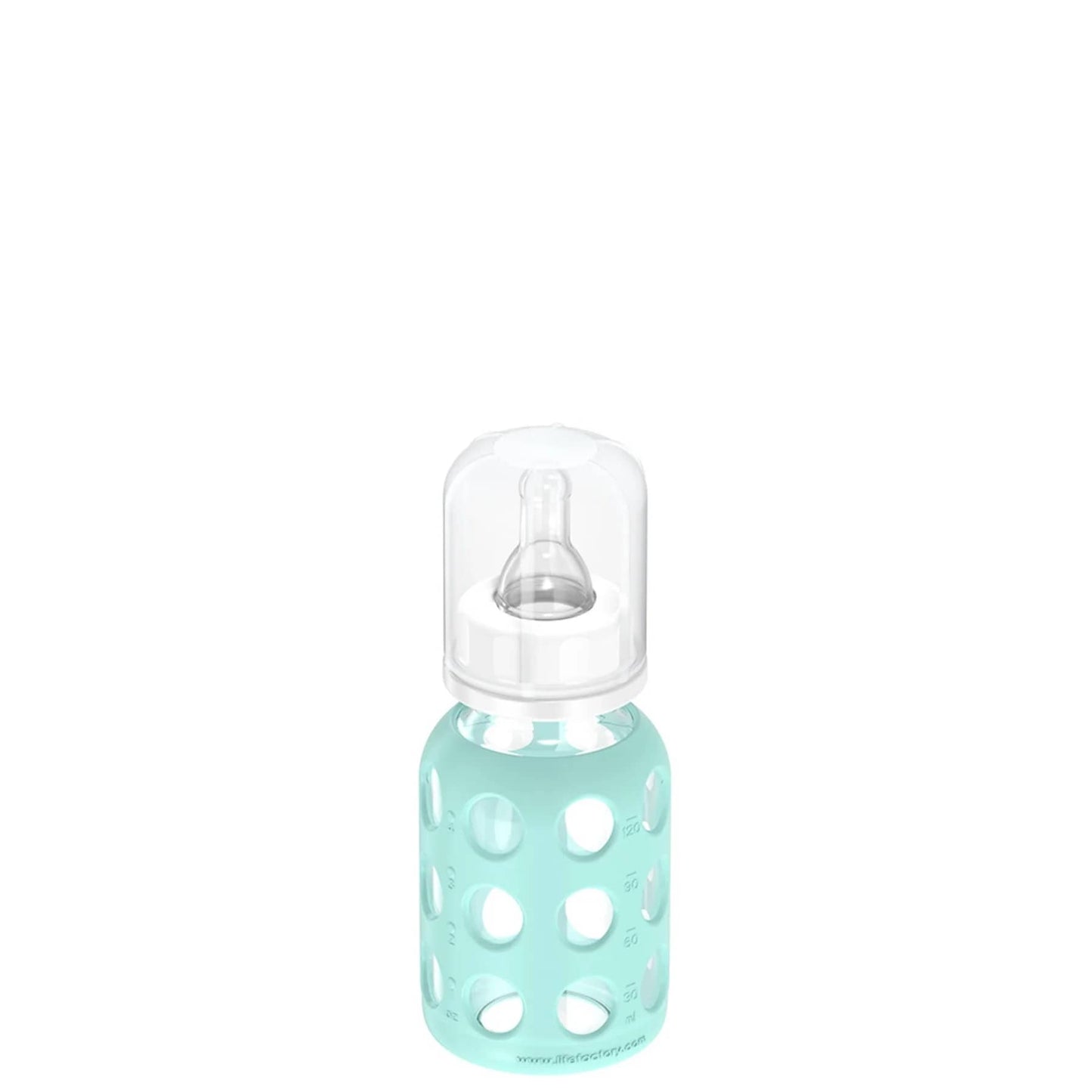 Lifefactory 4oz Glass Baby Bottle with Silicone Sleeve - Mint