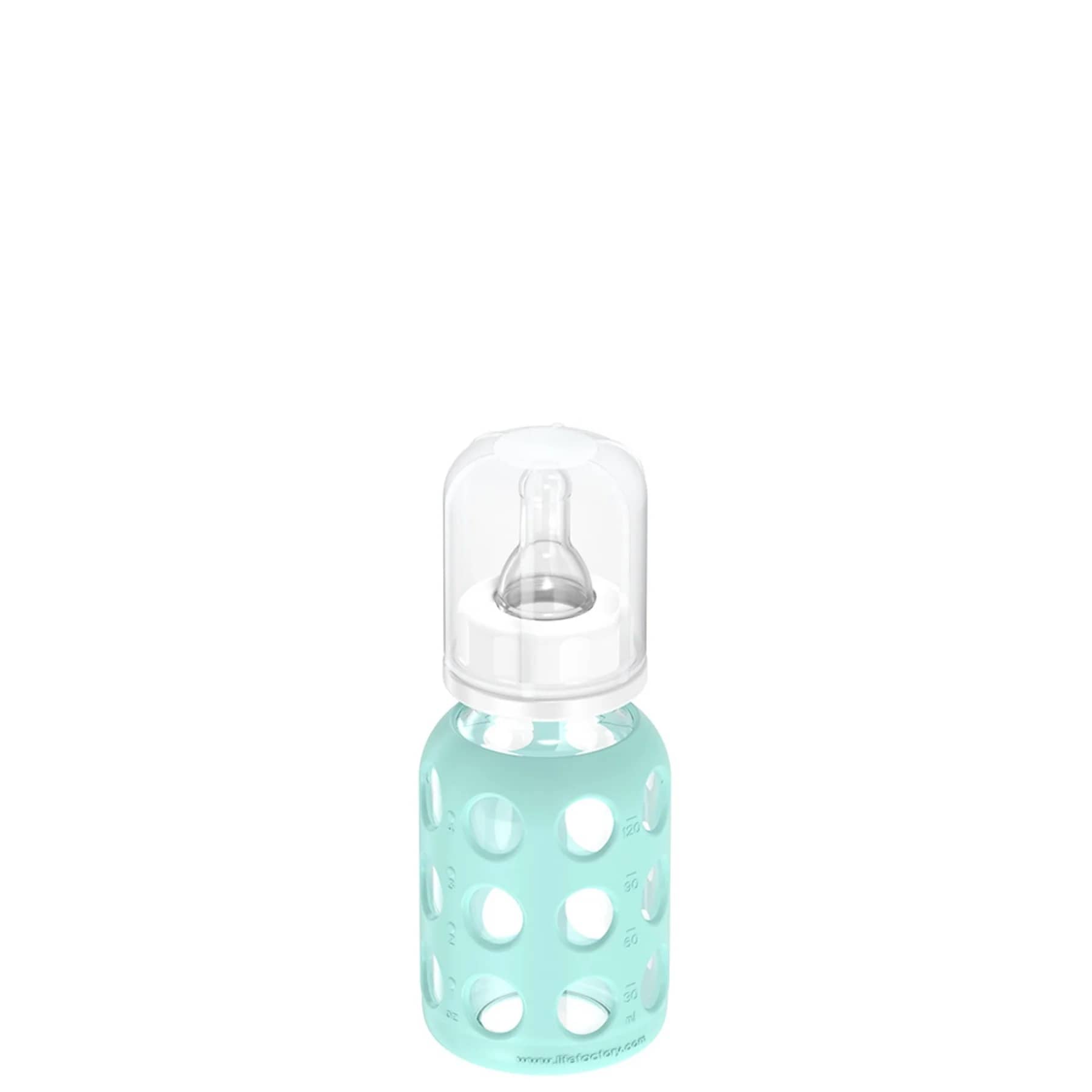 Lifefactory 4oz Glass Baby Bottle with Silicone Sleeve - Mint