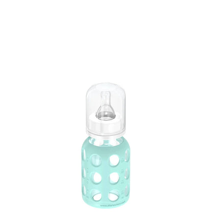 Lifefactory 4oz Glass Baby Bottle with Silicone Sleeve - Mint
