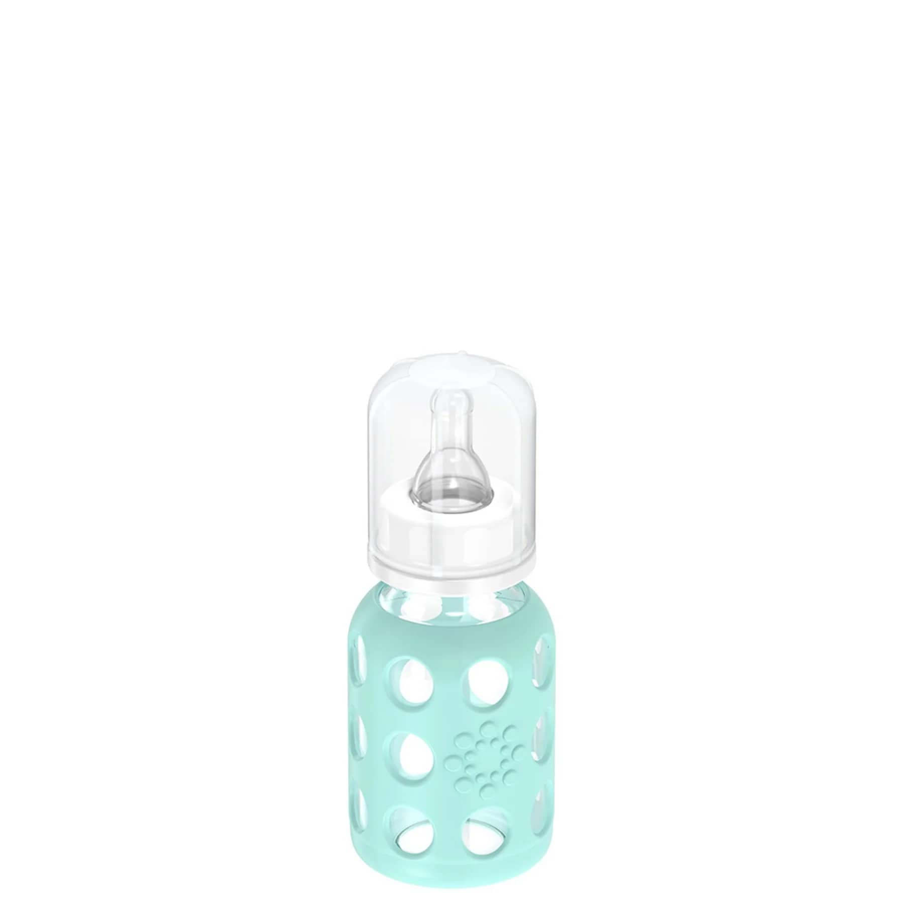Lifefactory 4oz Glass Baby Bottle with Silicone Sleeve - Mint