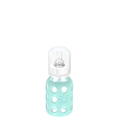Lifefactory 4oz Glass Baby Bottle with Silicone Sleeve - Mint