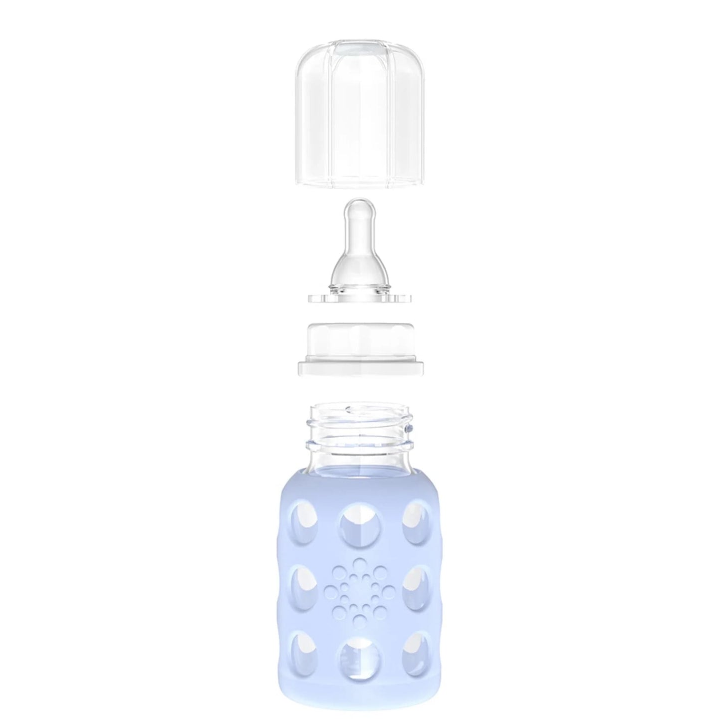 Lifefactory 4oz Glass Baby Bottle with Silicone Sleeve - Blanket