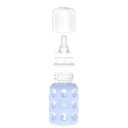 Lifefactory 4oz Glass Baby Bottle with Silicone Sleeve - Blanket