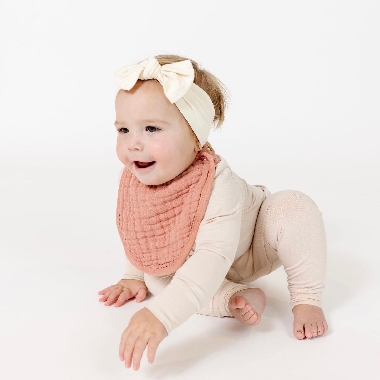 Lou Lou & Company Cloud Muslin Bib 2 pk - Rose