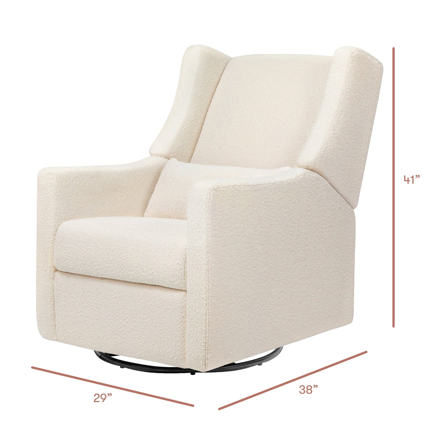 Babyletto Kiwi Recliner and Swivel Glider - Performance Ivory Boucle - M11277PWB