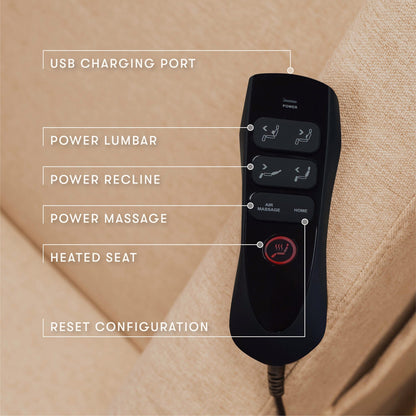 Babyletto Kiwi Deluxe Power Recliner and Swivel Glider with Heat and Massage - Performance Beach Eco-Weave - M11283PBEW