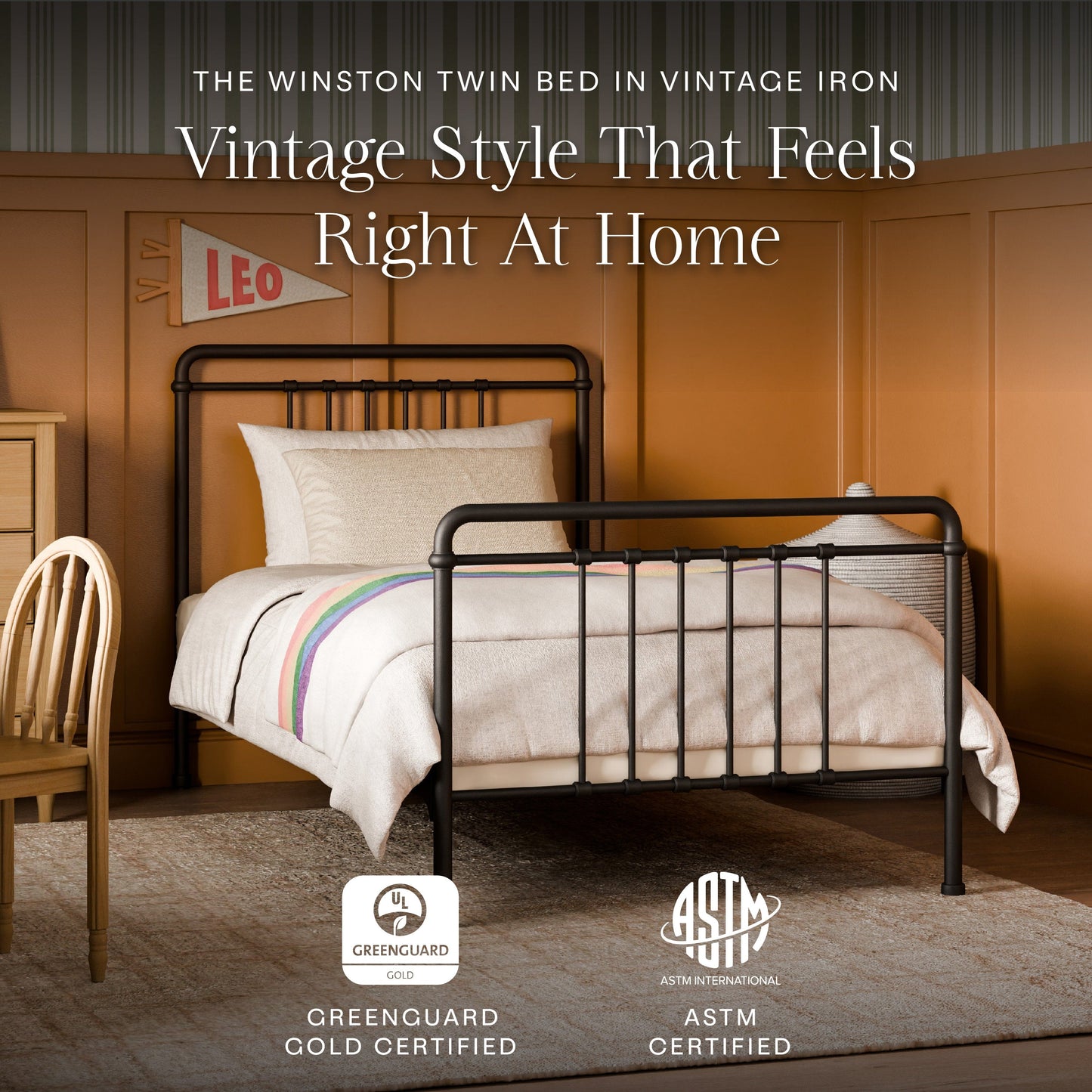 Namesake Winston Twin Bed - Vintage Iron