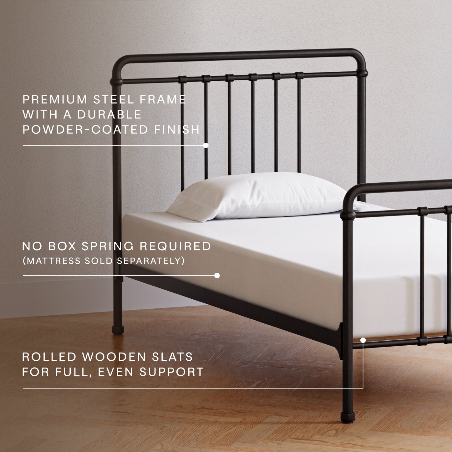 Namesake Winston Twin Bed - Vintage Iron