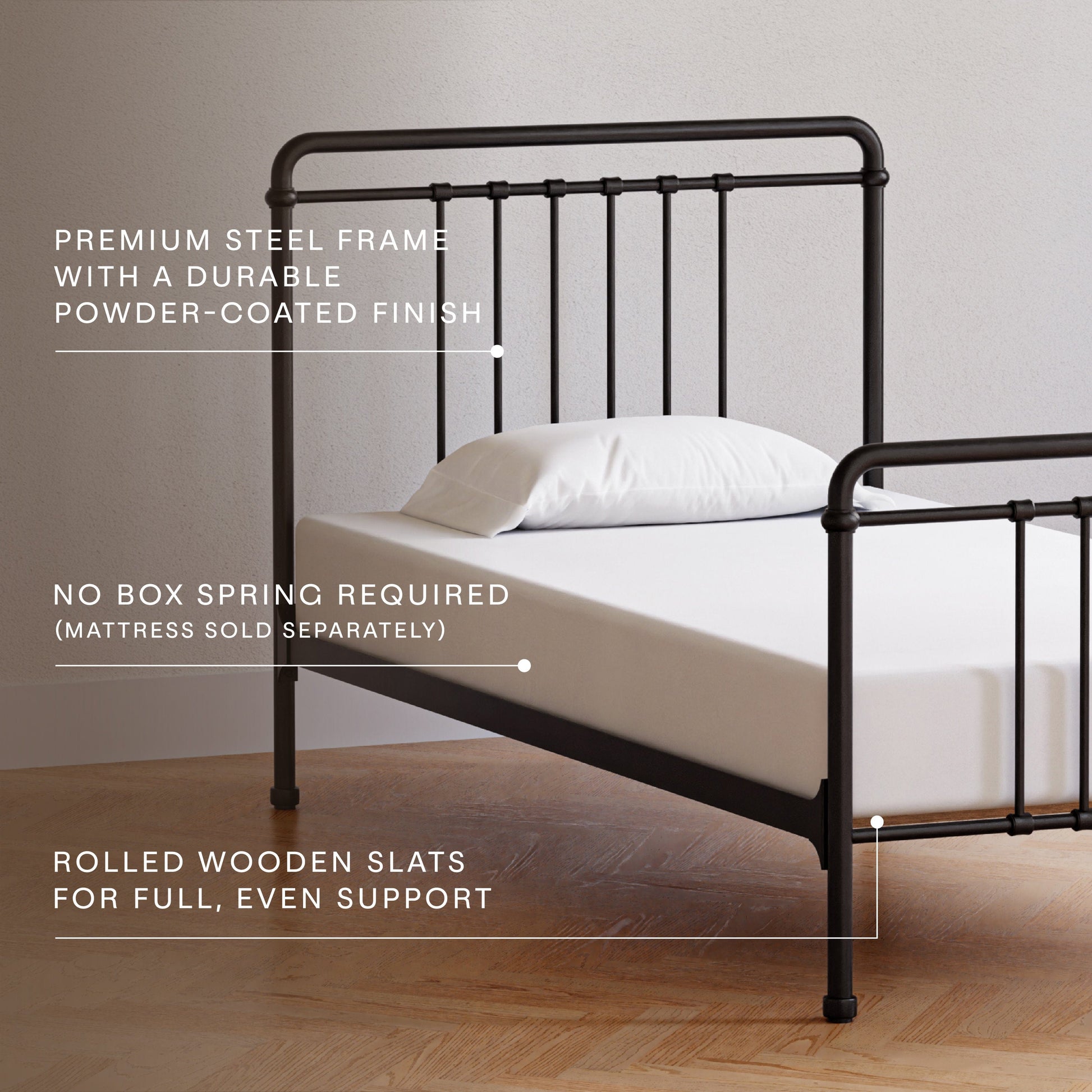 Namesake Winston Twin Bed - Vintage Iron