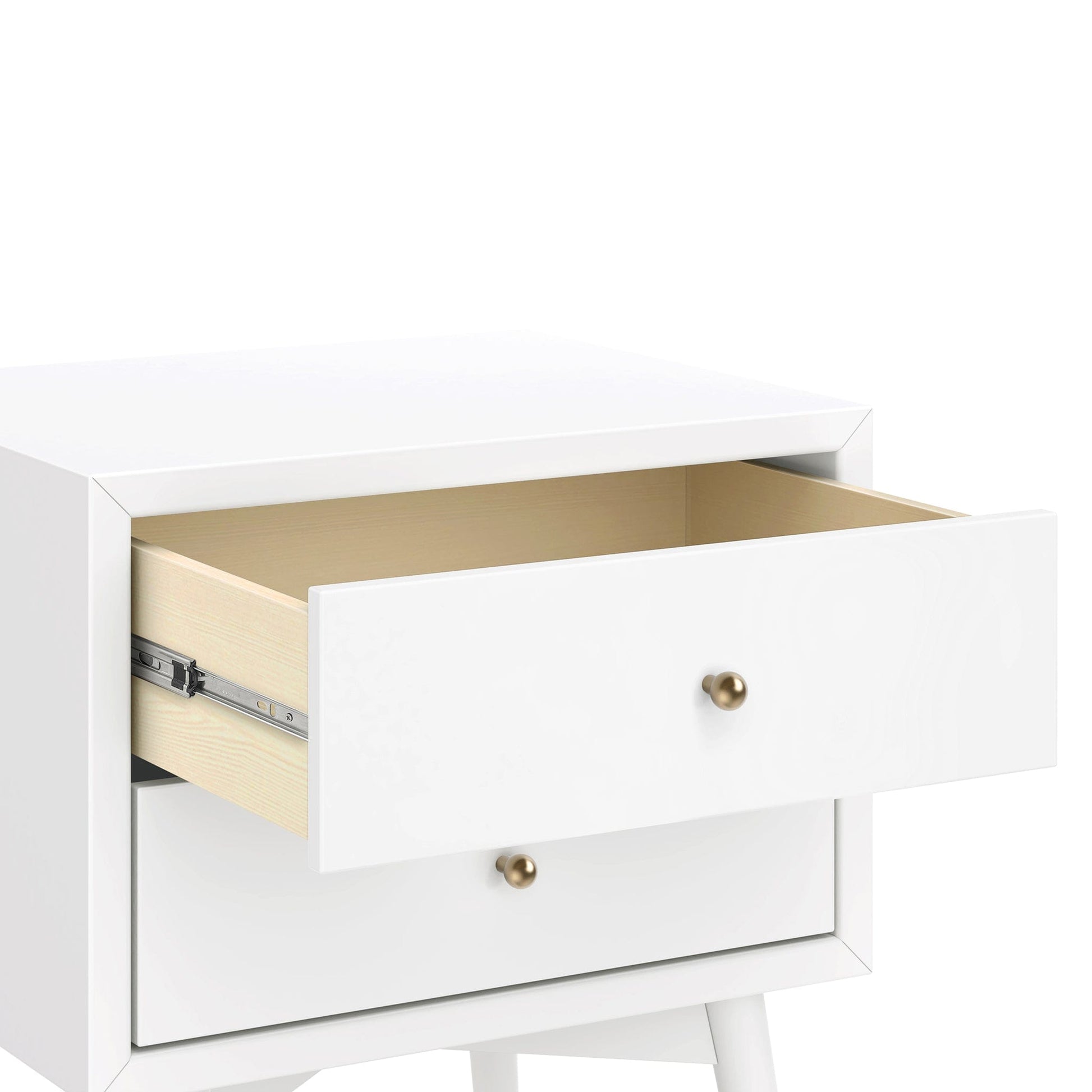 Babyletto Palma Nightstand, Assembled - White - M15960W