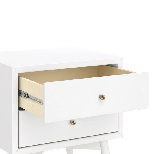 Babyletto Palma Nightstand, Assembled - White - M15960W