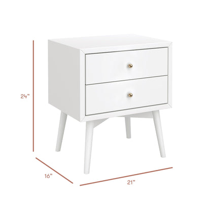 Babyletto Palma Nightstand, Assembled - White - M15960W