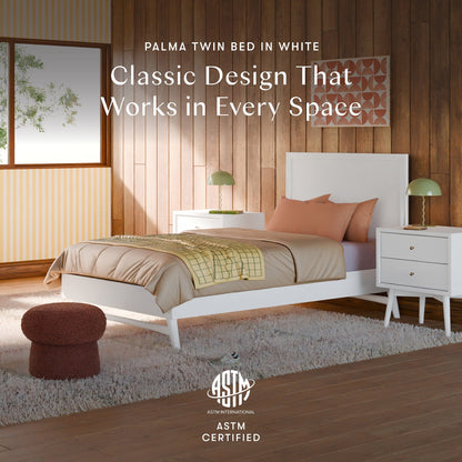 Babyletto Palma Twin Bed - White - M15969W