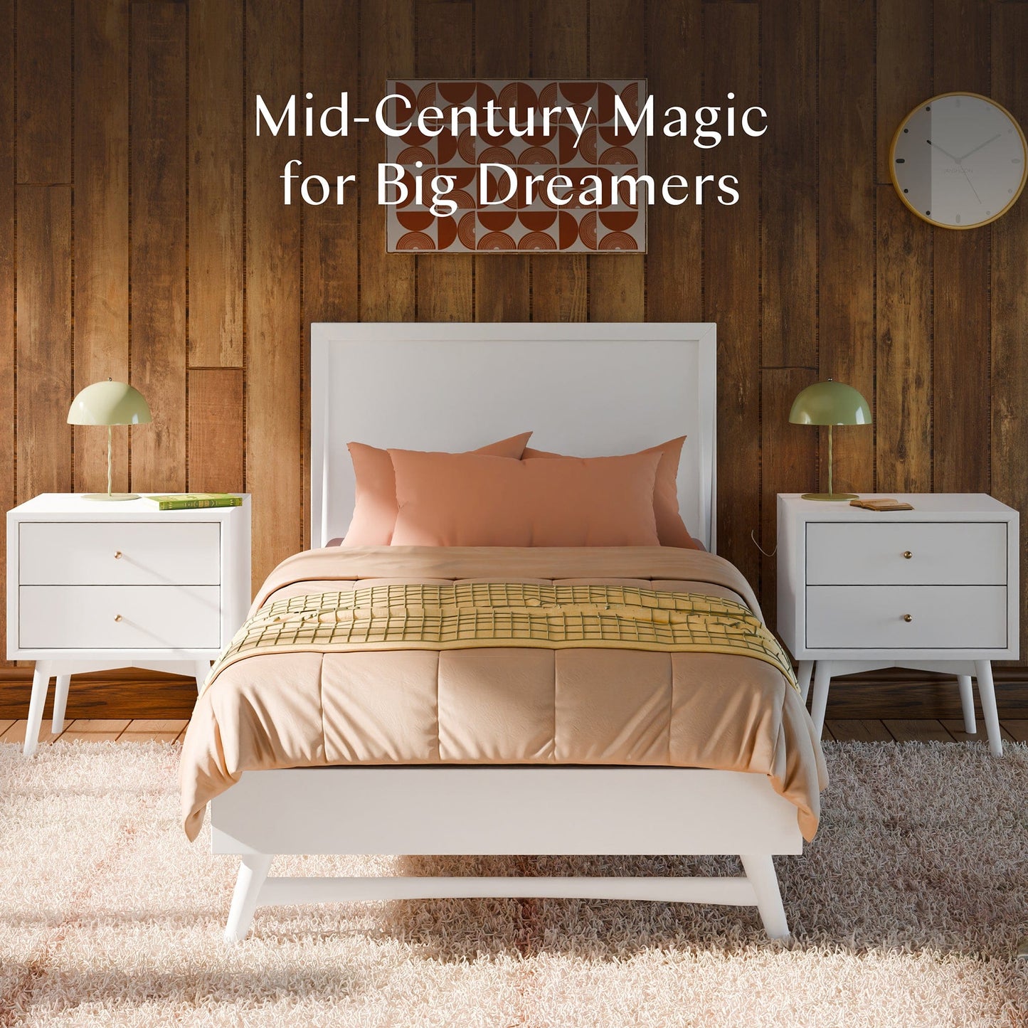 Babyletto Palma Twin Bed - White - M15969W